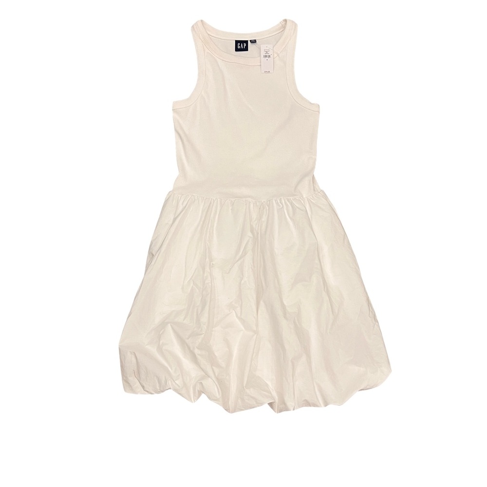 GAP White Bubble Hem Tank Dress – Size S – NWT